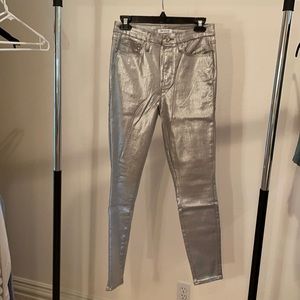 Silver Iridescent Jeans